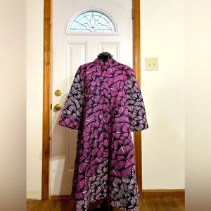 Zuri Pink and Black Button Up Dress X-Large.